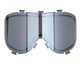 Empire Dual Pane Anti-Fog Ballistic Rated Thermal Lens For X-Ray Masks (Chrome Mirror) (21462) Empire Dual Pane Anti-Fog Ballistic Rated Thermal Lens For X-Ray Masks (Chrome Mirror) (21462)